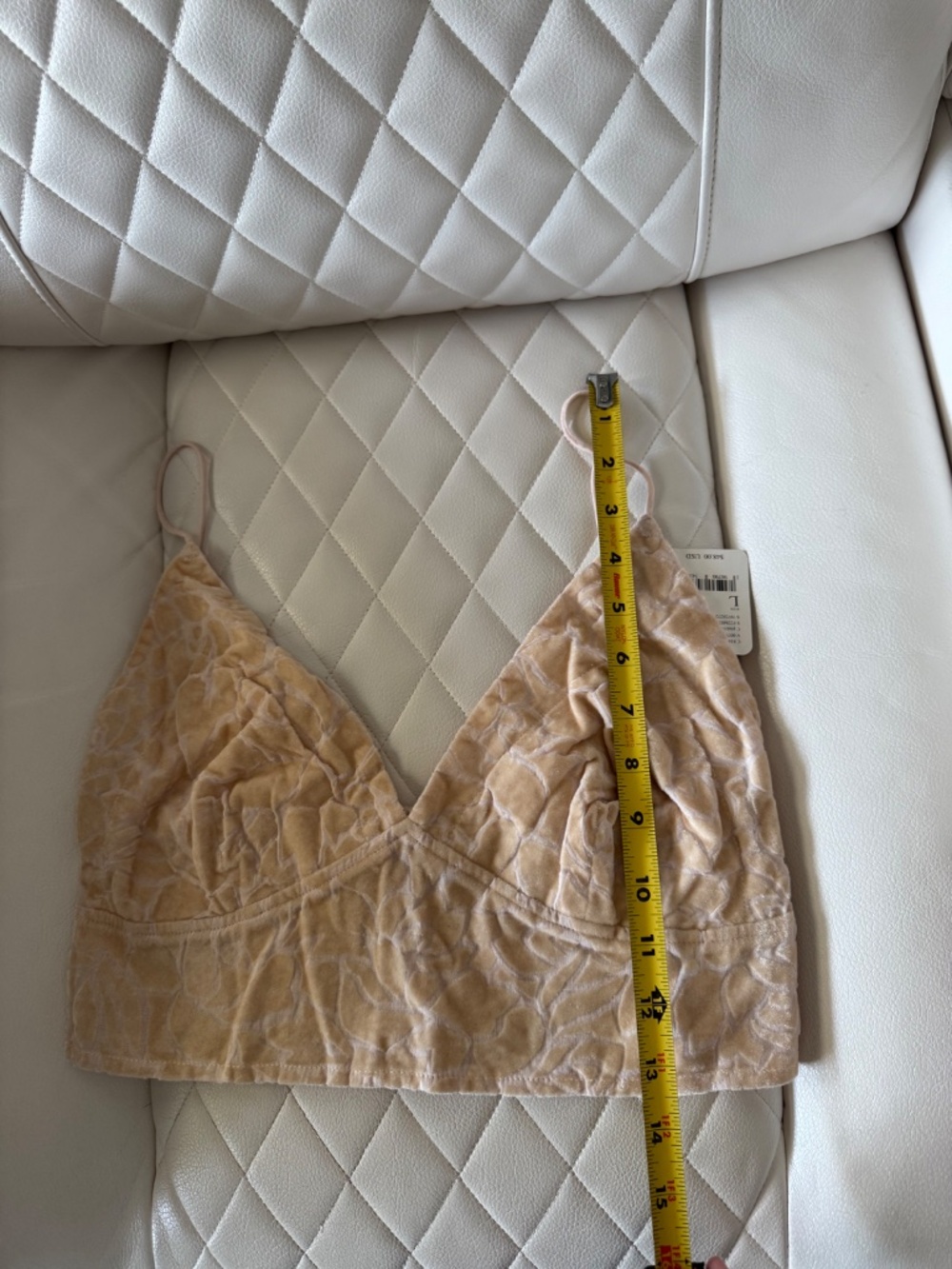 Free People Intimately FP Velvet Floral Bralette Crop Top NWT L - Picture 5 of 13